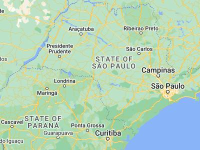 Map showing location of Santa Cruz do Rio Pardo (-22.89889, -49.6325)