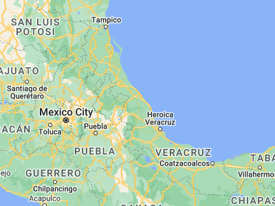 Map showing location of Santa Cruz Hidalgo (19.96684, -96.87982)