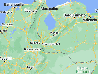 Map showing location of Santa Cruz (8.39823, -71.64126)