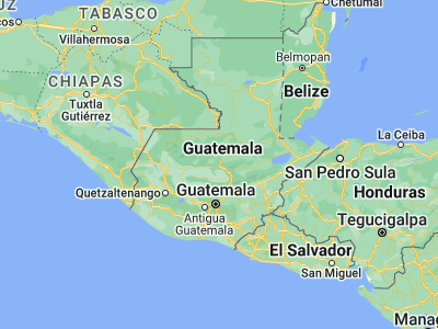 Map showing location of Santa Cruz Verapaz (15.36667, -90.43333)