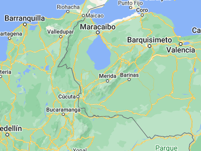 Map showing location of Santa Elena de Arenales (8.81924, -71.46564)
