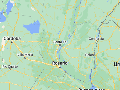 Map showing location of Santa Fe de la Vera Cruz (-31.63333, -60.7)