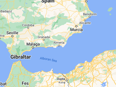 Map showing location of Santa Fe de Mondújar (36.97479, -2.53126)