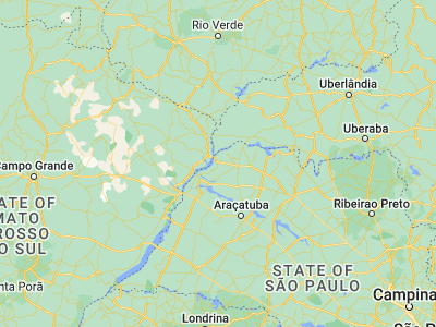 Map showing location of Santa Fé do Sul (-20.21111, -50.92583)