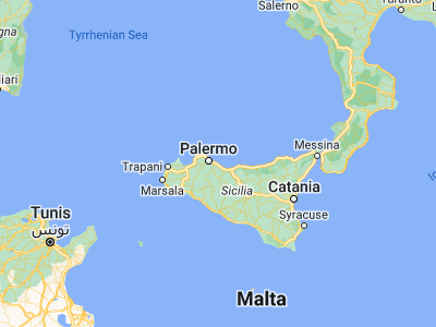 Map showing location of Santa Flavia (38.08505, 13.53505)