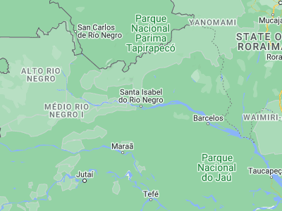 Map showing location of Santa Isabel do Rio Negro (-0.41389, -65.01917)