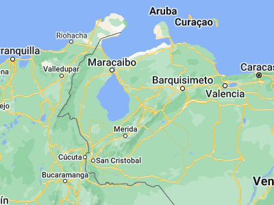 Map showing location of Santa Isabel (9.63217, -70.80759)