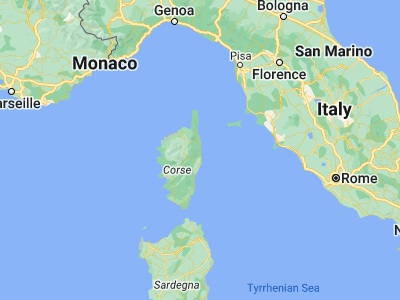 Map showing location of Santa-Lucia-di-Moriani (42.38212, 9.52242)