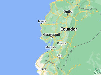 Map showing location of Santa Lucía (-2.18333, -80)