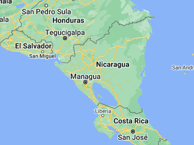 Map showing location of Santa Lucía (12.53268, -85.71099)