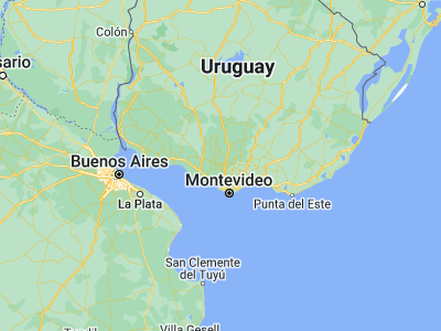 Map showing location of Santa Lucía (-34.45333, -56.39056)