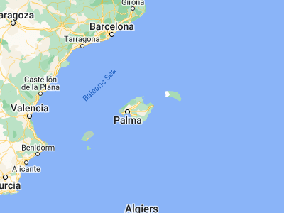 Map showing location of Santa Margalida (39.70143, 3.10215)