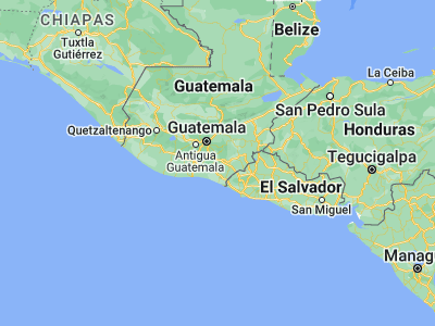 Map showing location of Santa María Ixhuatán (14.19, -90.27472)