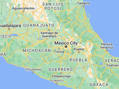 Map showing location of Santa María Nativitas (19.57889, -99.61083)