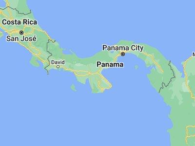 Map showing location of Santa María (8.11667, -80.66667)