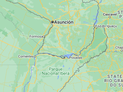 Map showing location of Santa María (-26.78333, -56.93333)