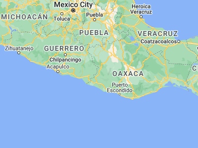 Map showing location of Santa María Zacatepec (16.76344, -97.99079)