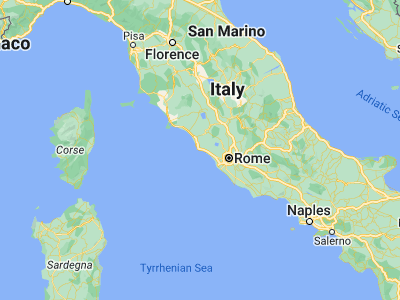Map showing location of Santa Marinella (42.0345, 11.85356)