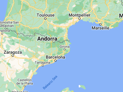 Map showing location of Santa Pau (42.1443, 2.57123)