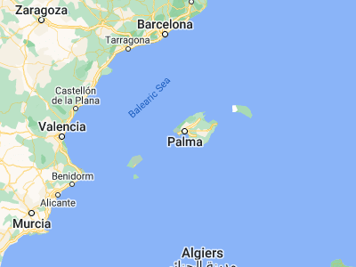 Map showing location of Santa Ponsa (39.50868, 2.4766)