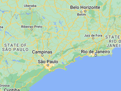 Map showing location of Santa Rita do Sapucaí (-22.25222, -45.70333)