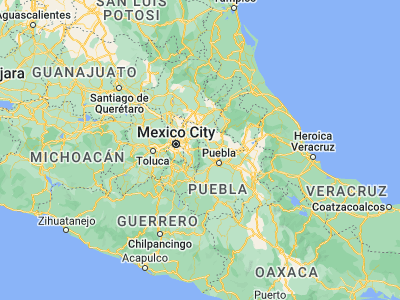 Map showing location of Santa Rita Tlahuapan (19.33167, -98.57964)