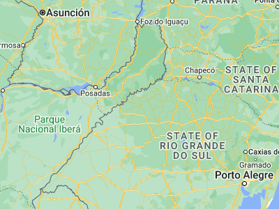 Map showing location of Santa Rosa (-27.87083, -54.48139)