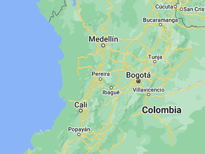 Map showing location of Santa Rosa de Cabal (4.86806, -75.62139)