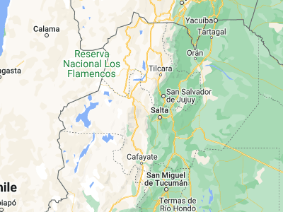 Map showing location of Santa Rosa de Tastil (-24.45166, -65.97452)