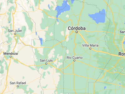 Map showing location of Santa Rosa del Conlara (-32.34286, -65.20323)