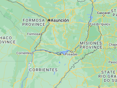 Map showing location of Santa Rosa (-26.86667, -56.85)
