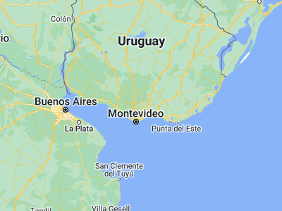 Map showing location of Santa Rosa (-34.4975, -56.03722)