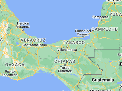 Map showing location of Santa Rosalía (18.08951, -93.35375)