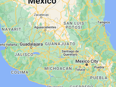 Map showing location of Santa Teresa (20.95942, -101.31617)