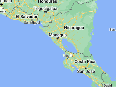 Map showing location of Santa Teresa (11.74321, -86.21413)