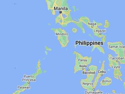 Map showing location of Santa Teresa (12.25186, 121.11251)