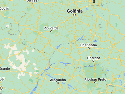 Map showing location of Santa Vitória (-18.83861, -50.12139)