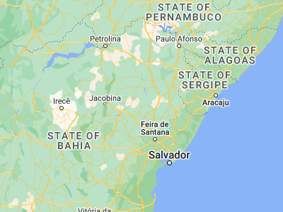 Map showing location of Santaluz (-11.25583, -39.37472)