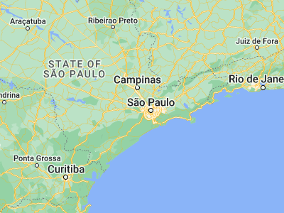 Map showing location of Santana de Parnaíba (-23.44417, -46.91778)