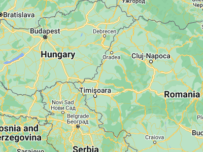 Map showing location of Sântana (46.35, 21.5)
