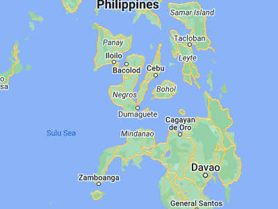 Map showing location of Santander (9.4156, 123.3291)