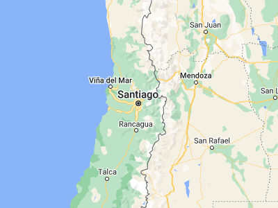 Map showing location of Santiago (-33.45694, -70.64827)