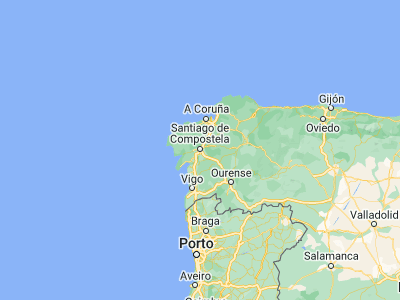 Map showing location of Santiago de Compostela (42.88052, -8.54569)
