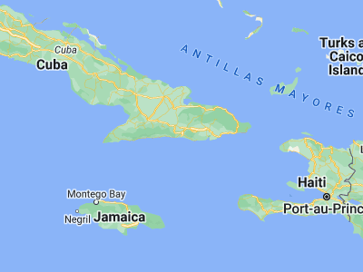 Map showing location of Santiago de Cuba (20.02472, -75.82194)