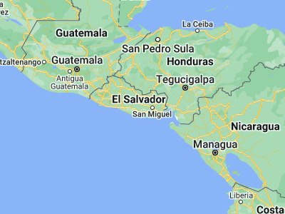 Map showing location of Santiago de María (13.48333, -88.46667)