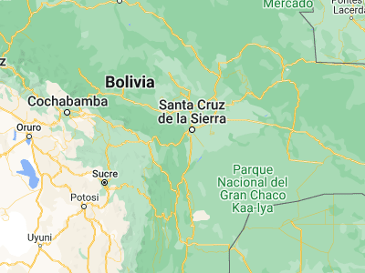 Map showing location of Santiago del Torno (-17.98333, -63.38333)
