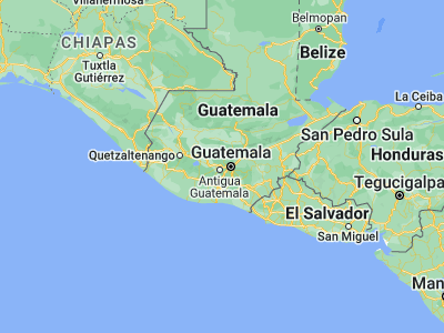 Map showing location of Santiago Sacatepéquez (14.63528, -90.67639)