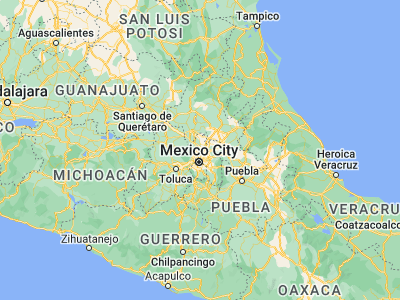Map showing location of Santiago Teyahualco (19.65889, -99.12694)