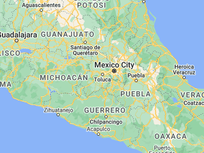 Map showing location of Santiago Tlacotepec (19.22389, -99.67444)