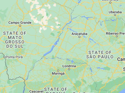Map showing location of Santo Anastácio (-21.83833, -51.61028)